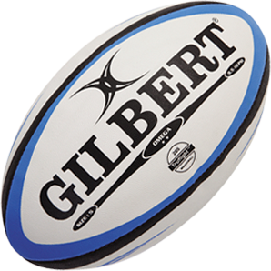 Gilbert Rugbybal Match omega blu/zwarte maat 3