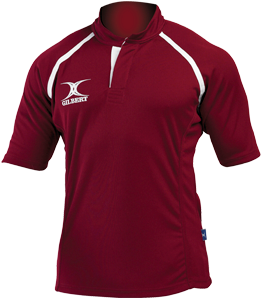 Gilbert Rugbyshirt Xact II Donker Rood - 3XL